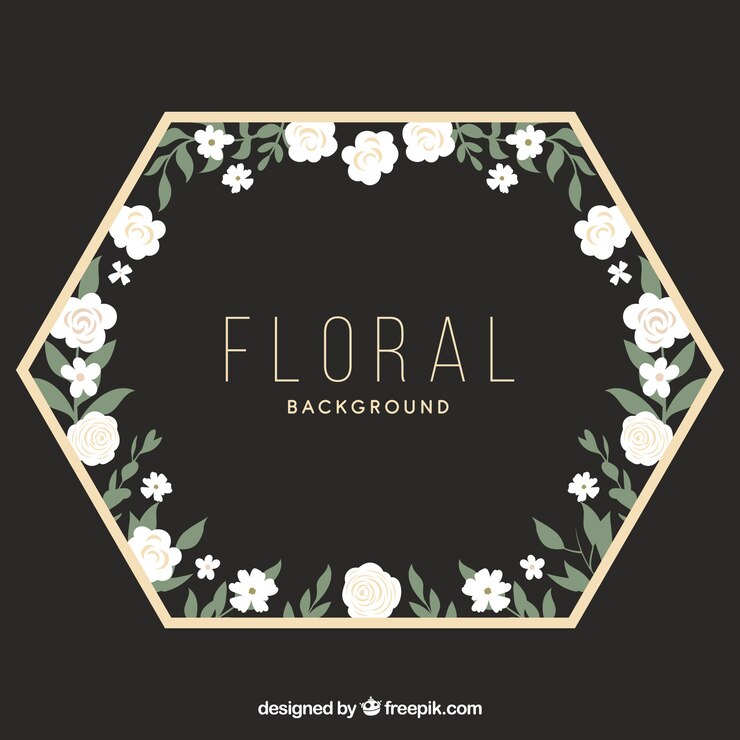 Vector gratuito fondo floral en estilo hecho a mano