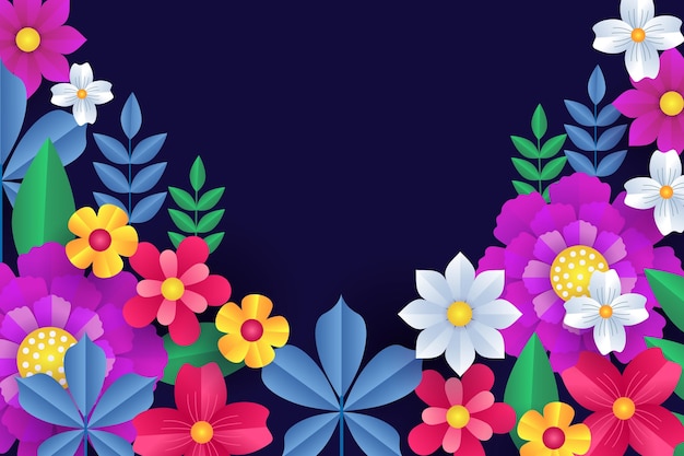 Vector gratuito fondo floral estilo papel