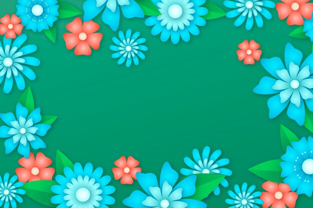 Fondo floral estilo papel
