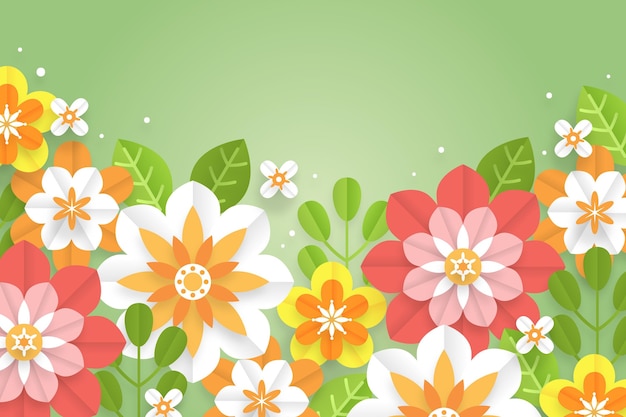 Vector gratuito fondo floral estilo papel