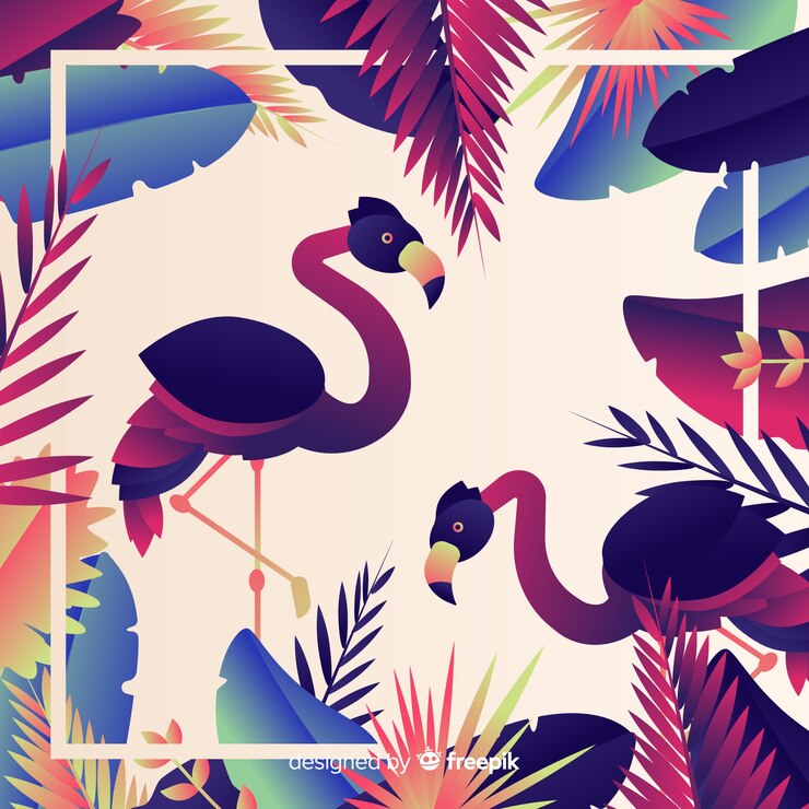 Vector gratuito fondo floral exótico colorido