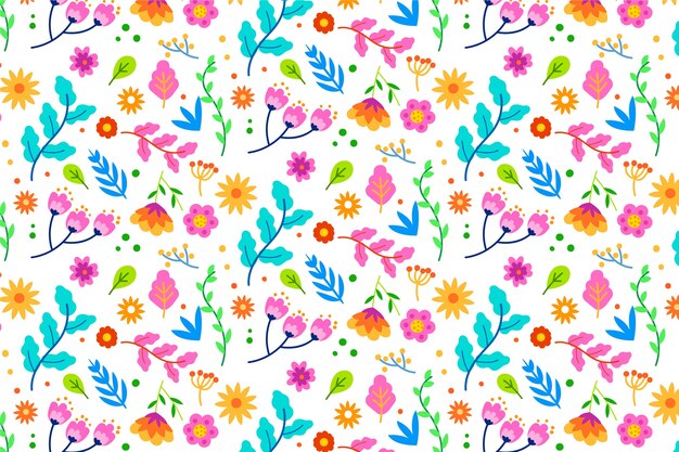 Fondo floral exótico colorido