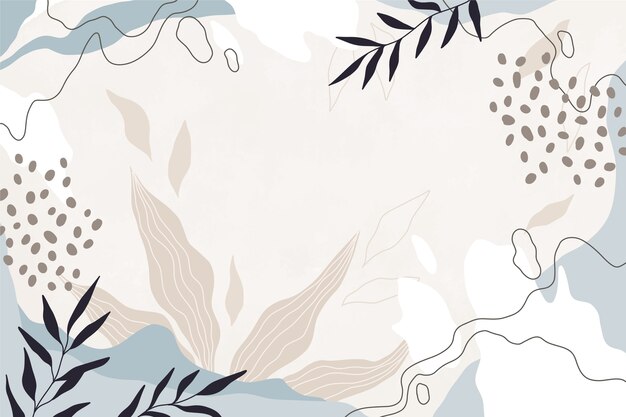 Fondo floral de garabato dibujado a mano