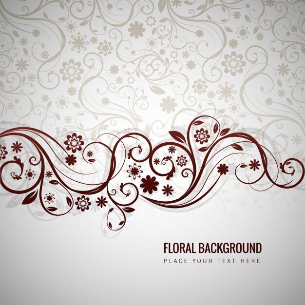Fondo floral gris