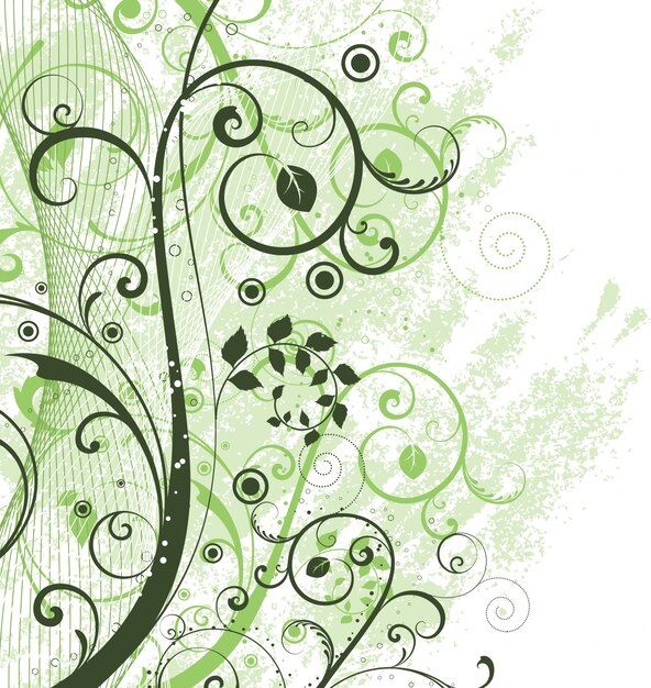 Fondo floral grunge