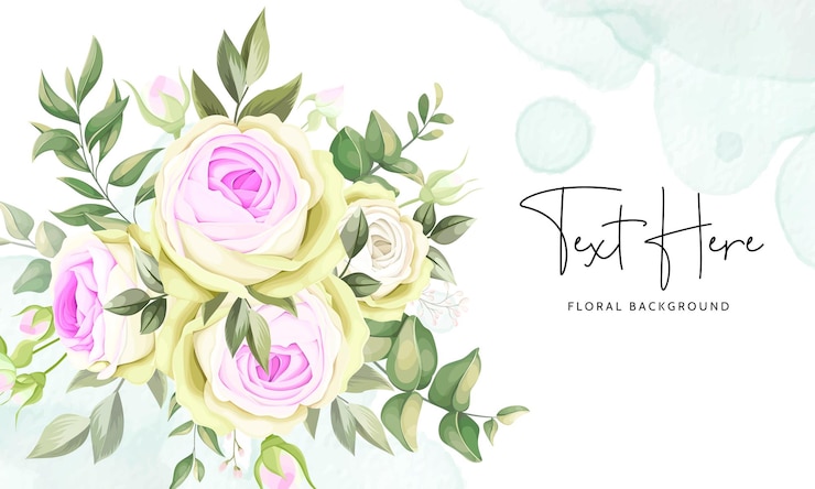 Vector gratuito fondo floral de hermosas rosas dibujadas a mano