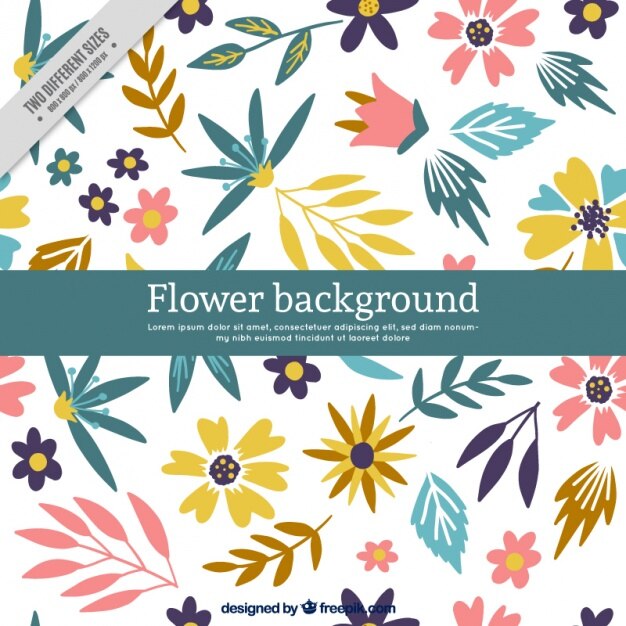Fondo floral impresionante en diseño plano