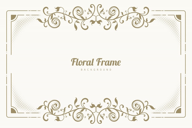 fondo floral del marco del ornamento