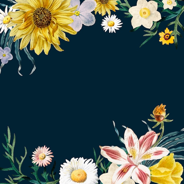 Vector gratuito fondo floral del marco