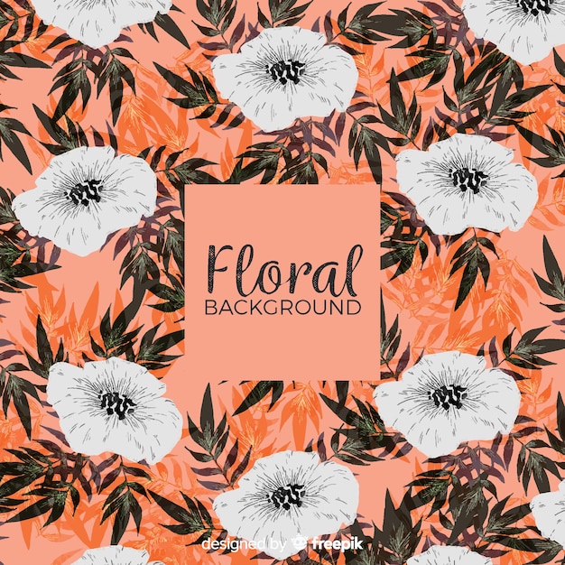 Fondo floral moderno en acuarela