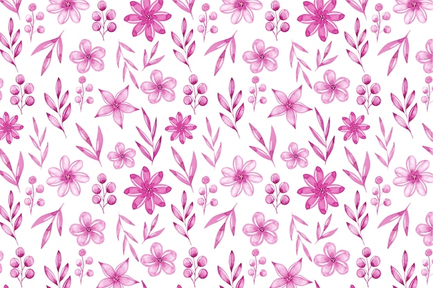 Fondo floral monocromático acuarela