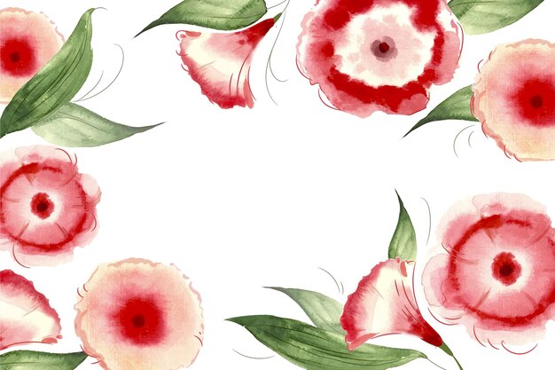 Fondo floral natural pintado a mano.