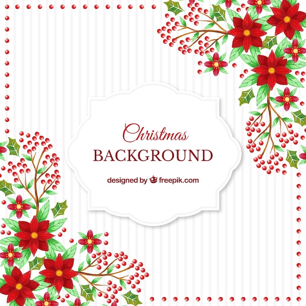 Fondo floral de navidad