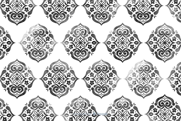 Vector gratuito fondo floral ornamental acuarela