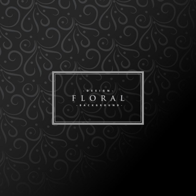 Vector gratuito fondo floral oscuro