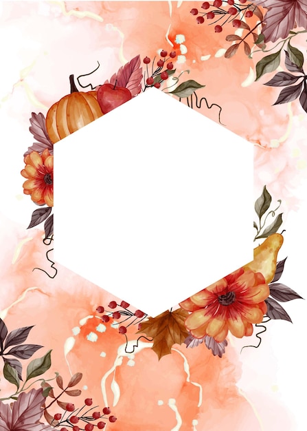 Fondo floral otoño otoño con espacio en blanco