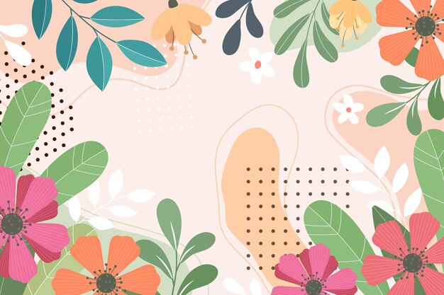 fondo floral plano abstracto