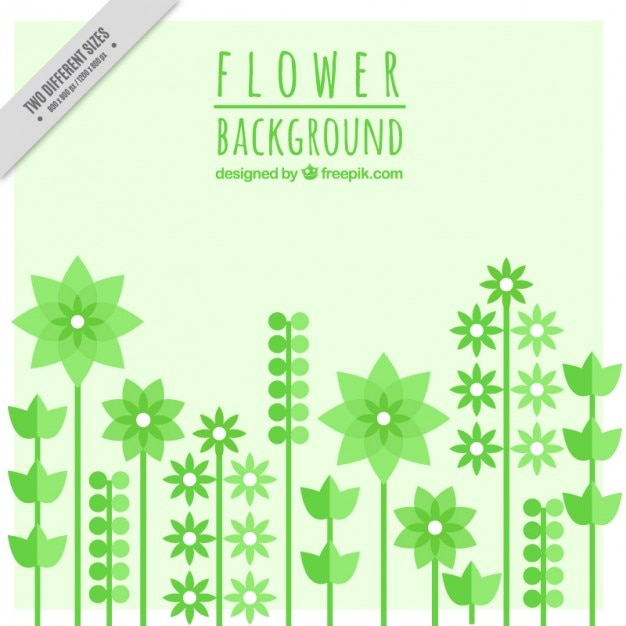 Vector gratuito fondo floral plano verde