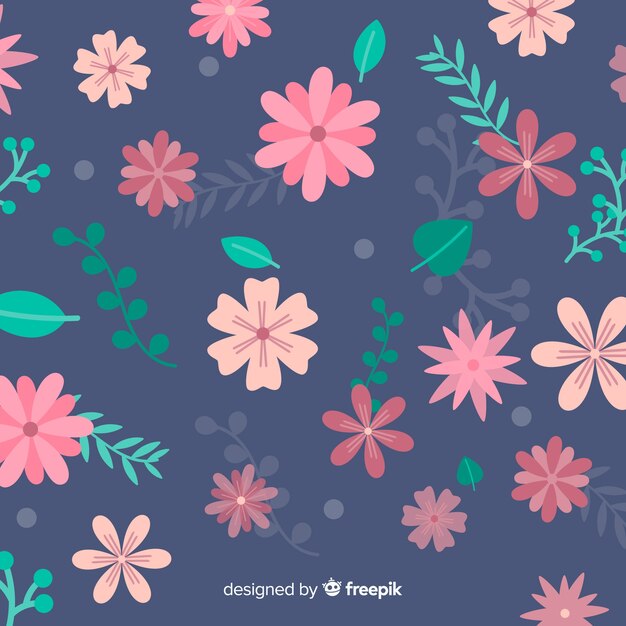 Fondo floral plano