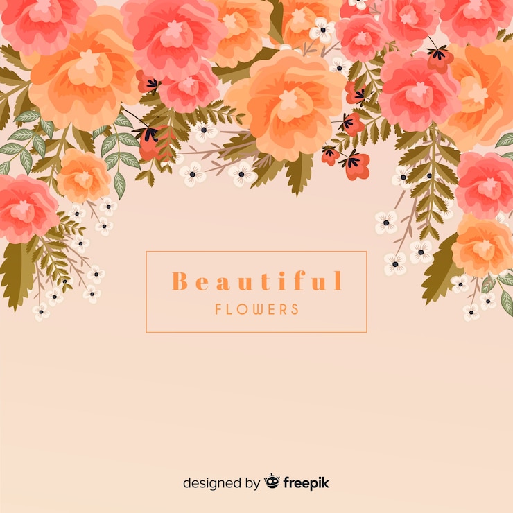 Vector gratuito fondo floral plano
