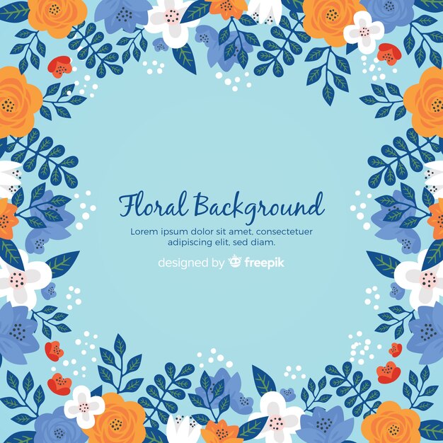 Fondo floral plano