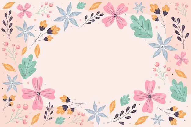 Vector gratuito fondo floral plano