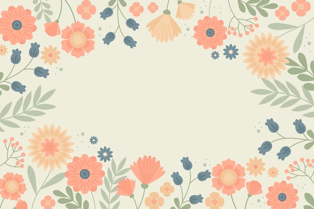 Vector gratuito fondo floral plano