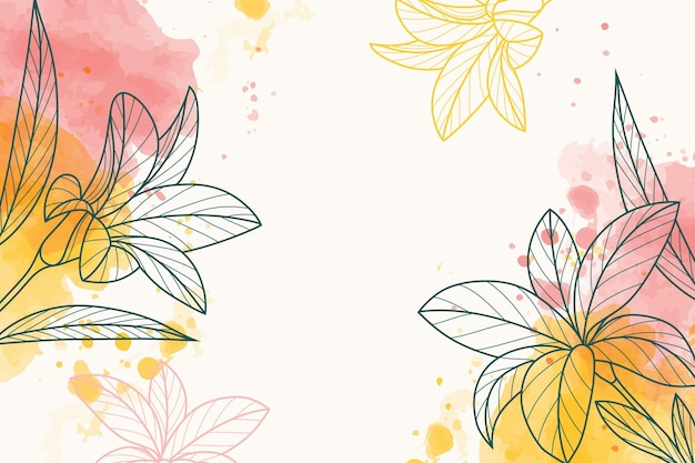 Vector gratuito fondo floral plano