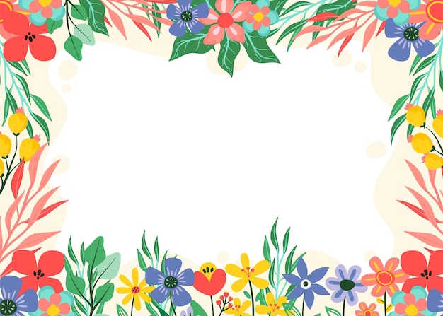 Vector gratuito fondo floral plano