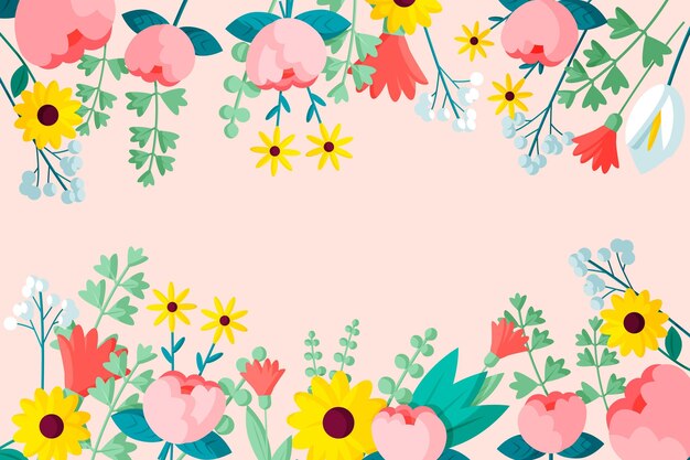 Fondo floral plano
