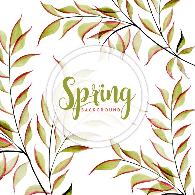 Fondo floral primavera acuarela