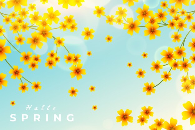 Fondo floral de primavera degradado