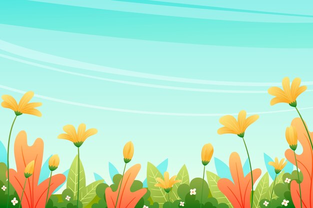 Fondo floral de primavera con gradiente