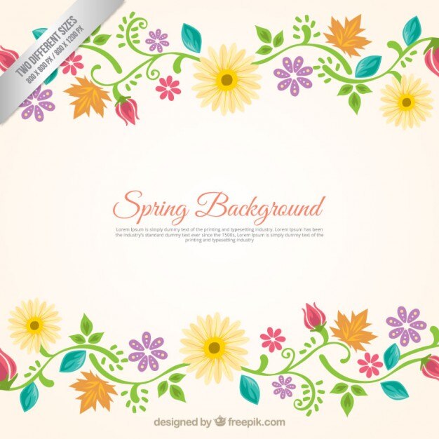 Fondo floral de primavera