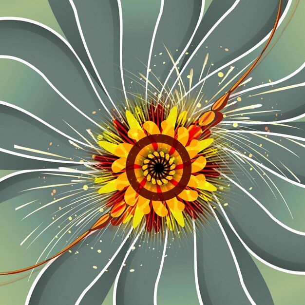 Vector gratuito fondo floral de raksha bandhan