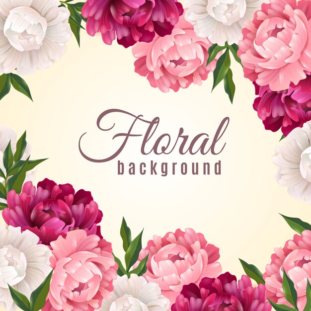 Fondo floral realista