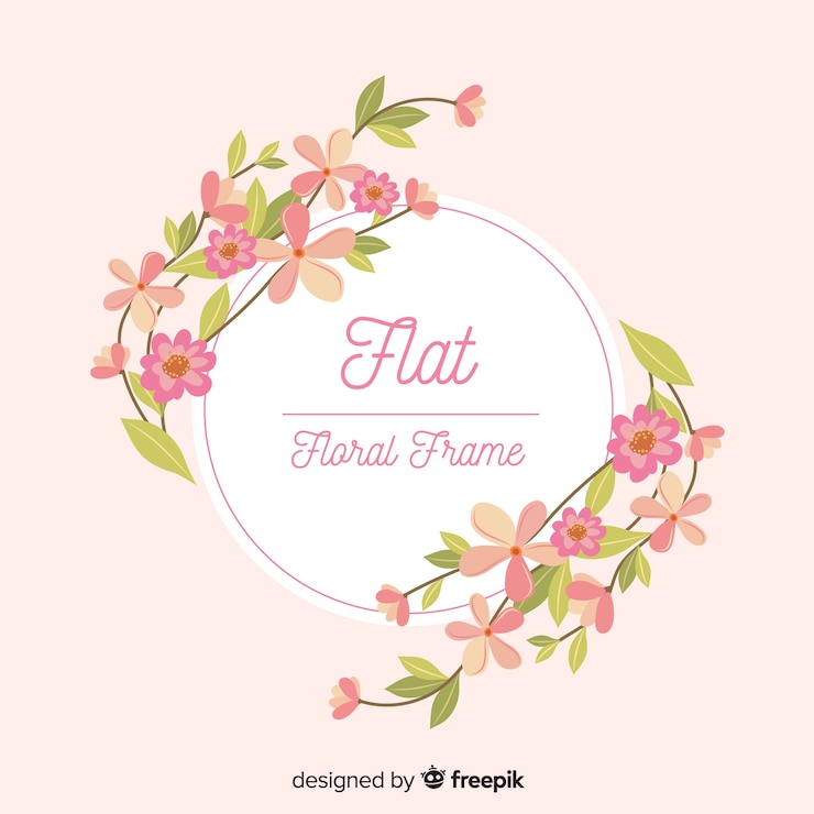 Vector gratuito fondo floral redondo