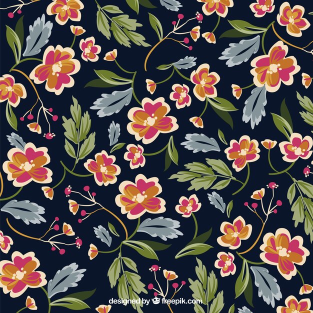 Fondo floral retro