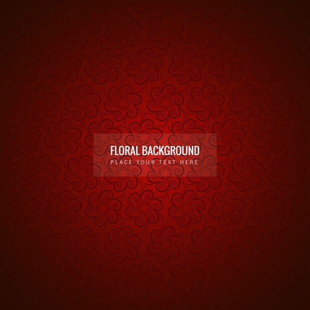 Fondo floral rojo