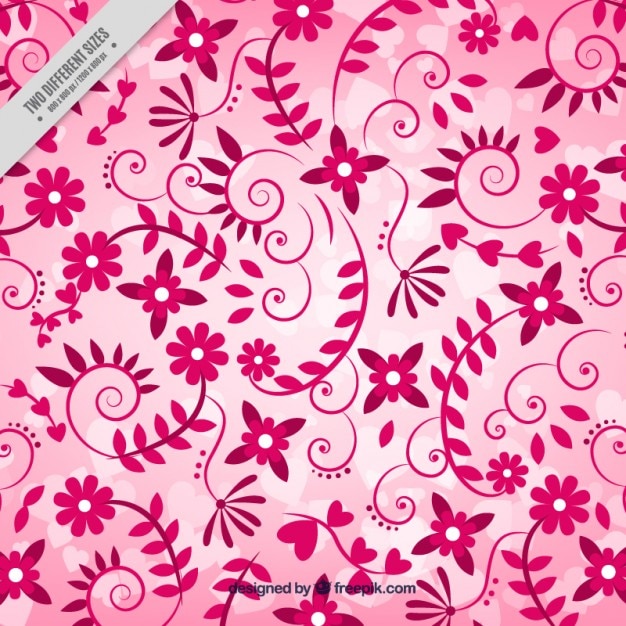 Fondo floral rosa