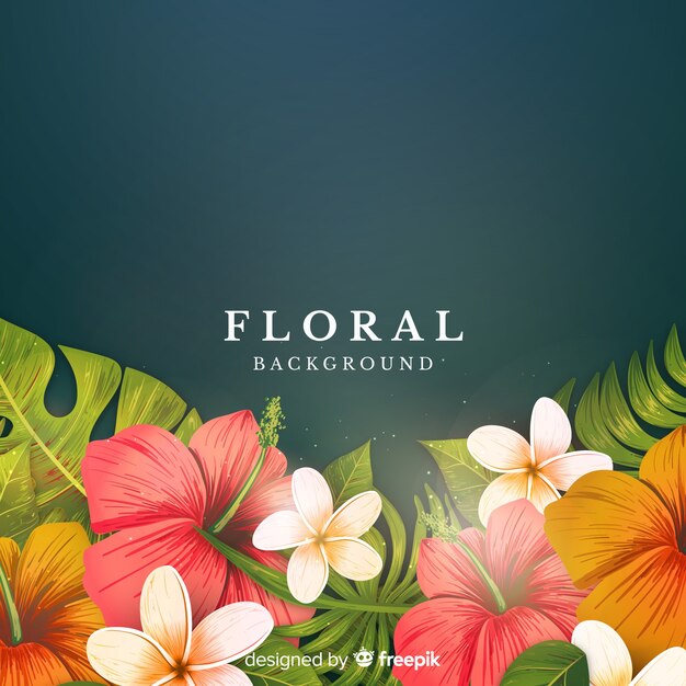 Fondo floral tropical