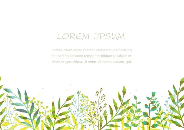 Fondo floral vectorial sin costuras aislado en un fondo blanco repetible horizontalmente