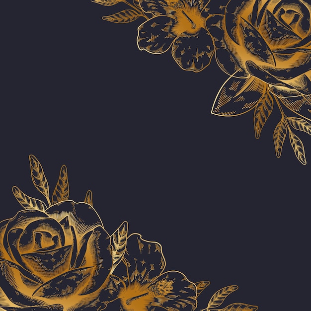 Vector gratuito fondo floral de la vendimia