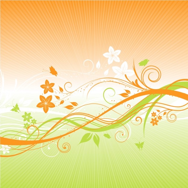 Vector gratuito fondo floral de verano