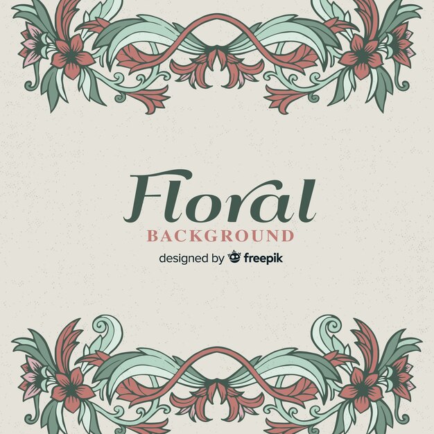 Fondo floral vintage