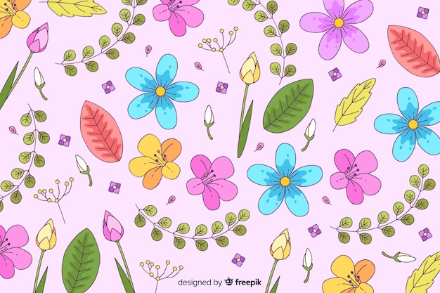 Vector gratuito fondo floral