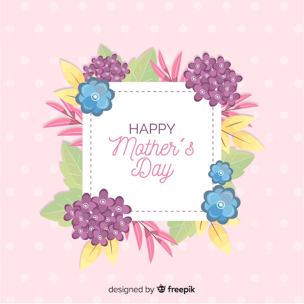 Fondo de flores del día de la madre | Vector Gratis