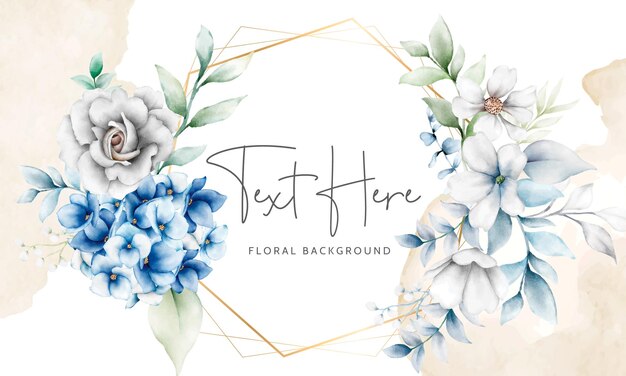 Fondo de flores elegante con hermosa corona floral