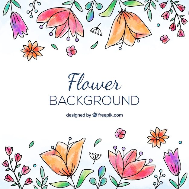 Vector gratuito fondo de flores con especies diferentes
