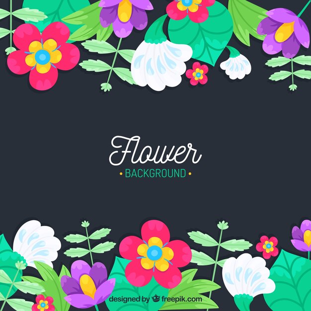 Fondo de flores con especies diferentes